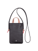 DuDu Faro Handytasche Leder 13 cm schwarz rose