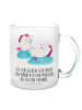 Mr. & Mrs. Panda Motivtasse Einhorn Sekt mit Spruch in Transparent