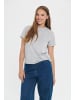 SAINT TROPEZ T-shirt HagaSZ Gerade Passform in Pearl Grey Mel