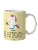 Mr. & Mrs. Panda Teetasse Super Tante mit Spruch in Gelb Pastell