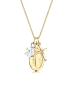 Elli Halskette 925 Sterling Silber Kreuz, Marienbild in Gold