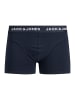 Jack & Jones Set 5er Pack Trunks Boxershorts Stretch Unterhose in Schwarz-Navy-Grau