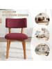 ABRIHOME Esszimmerstühle 2er Set Mid-Century Stil in Rotwein, 54.5x47x77 cm