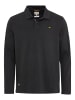 Camel Active Langarm Poloshirt aus zertifiziertem Organic Cotton in Schwarz