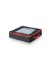 relaxdays 4 x Weihnachtskugel-Aufbewahrungsbox in Schwarz/ Rot - (B)33 x (H)9 x (T)33 cm
