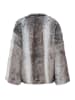 Kaffe Jacke KAsolana Baggy fit in Grey / Brown Fur look
