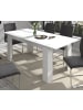 Inn.Furn Esstisch weiß 160 - 200 x 90 cm, Küchentisch ausziehbar