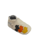 Bemesu Weiße Baby-Leder-Laufschuhe, komfortabel mit rutschfester Sohle - Entenmuster