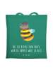 Mr. & Mrs. Panda Jutebeutel Hummel flauschig mit Spruch in Mint