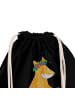 Mr. & Mrs. Panda Jutebeutel Fuchs Blumen mit Spruch in Schwarz