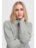 Pulz PZASTRA Zipper Roll Neck Pullover Oversize fit in Light Grey Melange