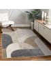 KADIMA DESIGN Teppich Kurzflor Abstrakt Wohnzimmer in Grau