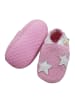 Yalion Rosa Woll-Krabbelschuhe “”Sterne“