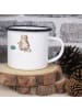 Mr. & Mrs. Panda XL Emaille Tasse Katze Fressen ohne Spruch in Weiß