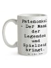 Mr. & Mrs. Panda Kaffeebecher Spruch Patenonkel Geschenk mit Spruch in Weiß