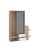 ebuy24 Kleiderschrank Kimmy Walnuss, weiß 128 x 41 cm