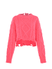 myMo Damen Strickpullover in KORALLE