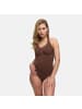 CFAB Neckholder Bodysuit mit Slip in Braun