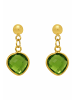 Gemshine Ohrhänger PERIDOT TROPFEN in gold coloured