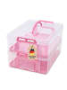 Intirilife Transportbox Behälter für Kuchen und Cupcakes 36.1 x 26.1 x 21.2 cm in Pink