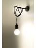 Nice Lamps Wandleuchte SPIDER in Schwarz mit langem Kabel loft design 1XE27 NICE LAMPS