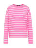 ELBSAND Sweatshirt Elva in Magenta Sky + Soft Rose STRIPE