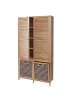 MCW Badezimmerschrank N83, Natur, Korb grau