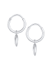 Elli Ohrringe 925 Sterling Silber Astro, Halbmond in Silber