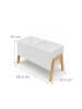relaxdays Kinderbücherregal in Weiß/ Natur – (B)66,5 x (H)40 x (T)34,5 cm