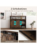 COSTWAY Sideboard 100x33x80cm in Braun