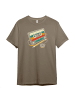 PAULGOS Herren T-Shirt, Retro Kassette in Sand