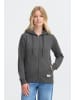 Oxmo Kapuzenfleecejacke OXKAREN ZIPHOODIE in Grau