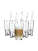 Ritzenhoff & Breker 6er Set Latte Macchiato Gläser + Löffel Lena in 350 ml in transparent