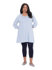 Ulla Popken Longshirt in glasblau
