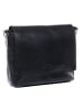 SID & VAIN Leder-Messenger Laptoptasche Leder Umhängetasche Unisex SPENCER in schwarz