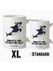 Mr. & Mrs. Panda Keramiktasse Orca Zylinder mit Spruch in Weiß