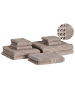 Beliani 9er-Set Handtuch AREORA in Beige