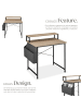 tectake Schreibtisch Thornton 120 x 60 x 110 cm, Industrial Holz hell, Eiche Sonoma