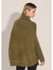 MADELEINE Oversized Cardigan mit Stehkragen in fango / melange