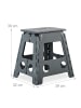 relaxdays 2x Klapphocker in Dunkelgrau - (B)39 x (H)39 cm x (T)32 cm