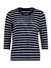 Betty Barclay Ringelshirt mit Schmucksteinen in Dunkelblau/Weiß