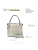 Florence Florence Handtasche, Umhängetasche Leder hellgrau ca. 38cm