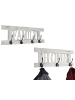 MCW 2er Wandgarderoben Set Zuhause+Familie, Weiß, shabby