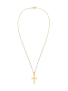 Elli Halskette 925 Sterling Silber Kreuz in Gold