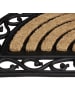 relaxdays Fußmatte Floral in Natur/Schwarz - (B)75 x (T)45 cm