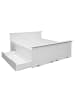 Feldmann-Wohnen Bett Belluno Elegante Kiefer weiß lackiert 200 / 214 / 95cm
