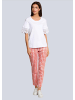 Alba Moda Hose in modischen Dessin in orange