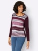 WITT WEIDEN Shirt in bordeaux-gestreift