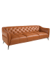 Angel Cerdá Chester-Sofa 6169 in Braun / Stahl