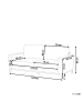 Beliani 2-Sitzer Sofa SIGGARD in Grau/Braun - (W) 184 x (H) 84 x (L) 92 cm